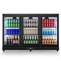 OUTBID 53" Under Counter Beverage Cooler, 12.5 Cu.Ft Three-Sided Glass Door, LED & LCD Display