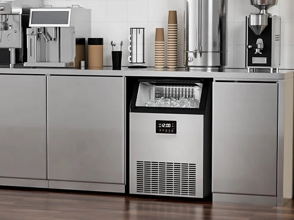 OUTBID 300LBS/24H 20" Under Counter Commercial Ice Maker, 33LBS Bin, Built-in Cleaning, ETL Approved, for Restaurants/Bars