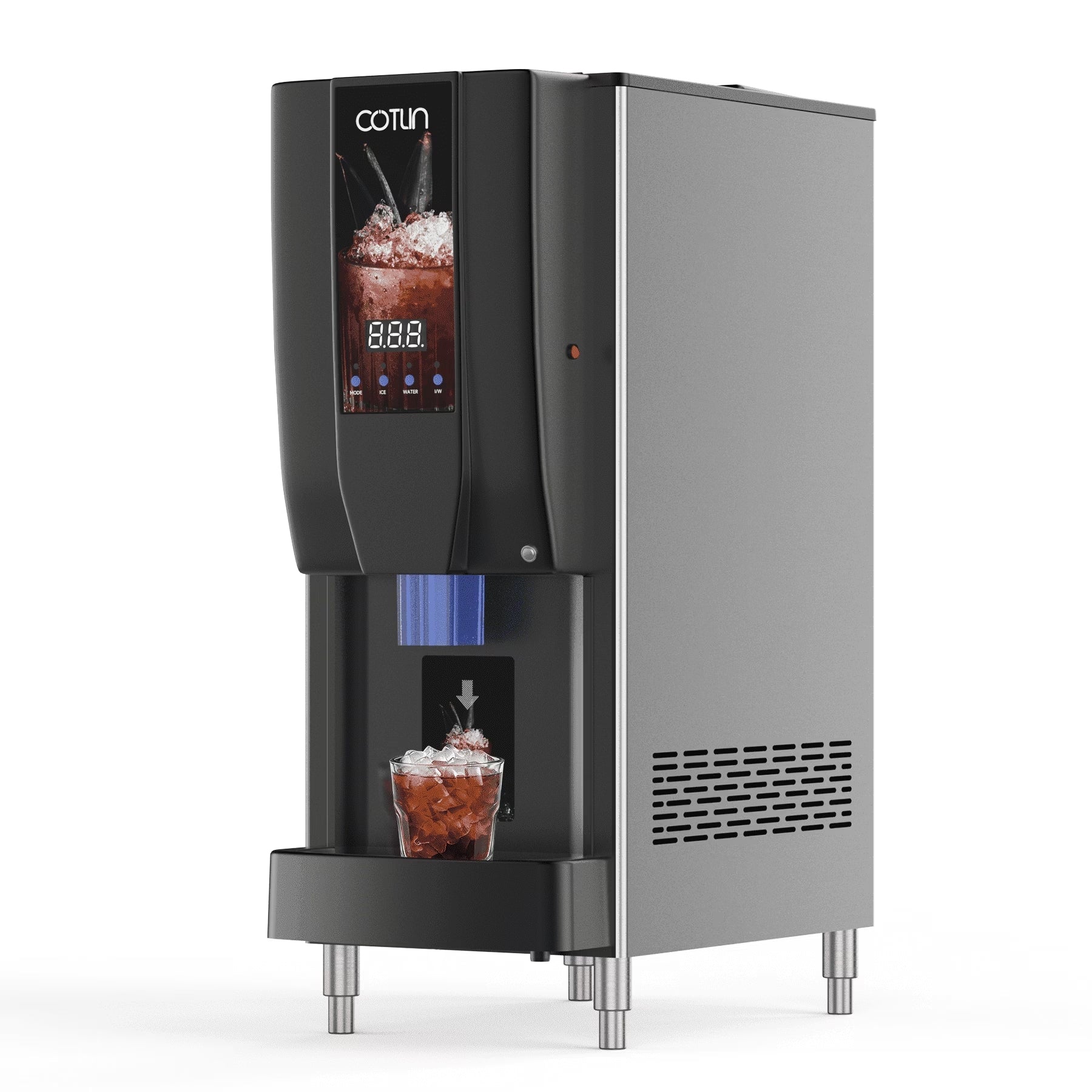 OUTBID Nugget Ice Maker, 250Lbs/Day, 4-5 Minute Ice, 3-in-1 Auto-Cleaning, Stainless Steel Commercial Countertop