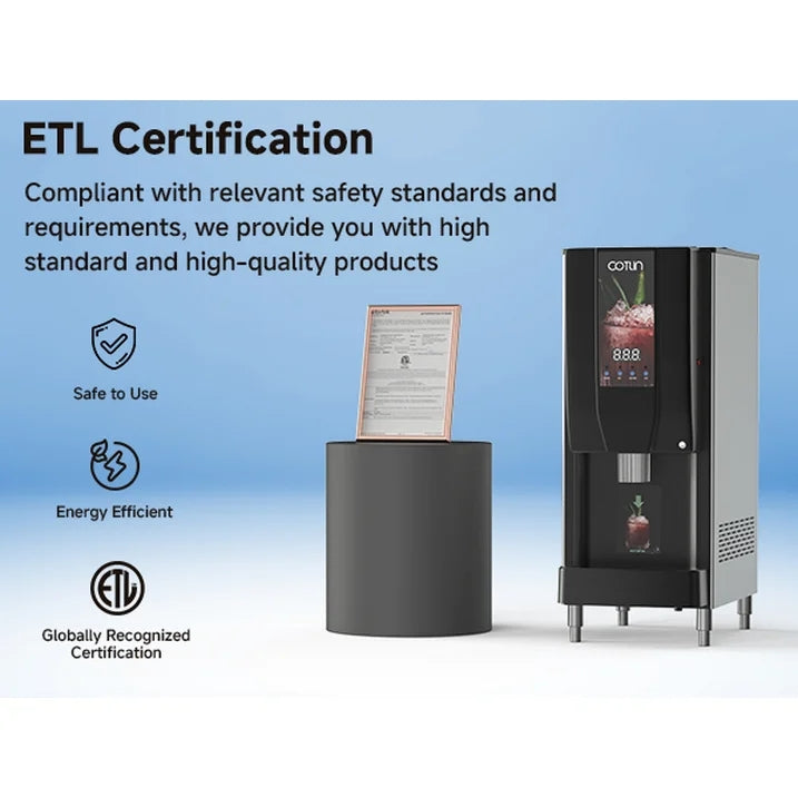 OUTBID Nugget Ice Maker, 250Lbs/Day, 4-5 Minute Ice, 3-in-1 Auto-Cleaning, Stainless Steel Commercial Countertop