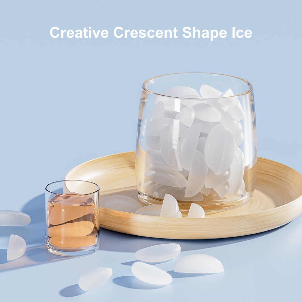 OUTBID Under Counter Ice Maker Machine, 22 LBS/24H Drainless Ice Maker Crescent for Residential or Commercial, Freestanding Cabinets Ice Makers Perfect for Home, Office & RV, ETL Approved